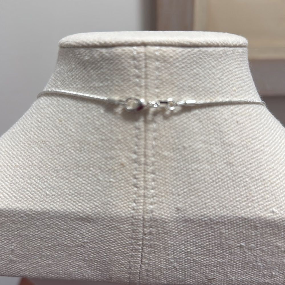 Authentic NWOT Jade Bangle Bracelet on Sterling Silver Chain. - Picture 3 of 8